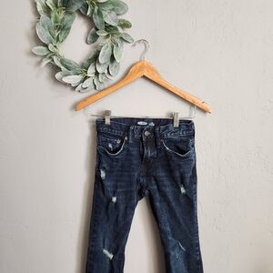 Old Navy Slim Distressed Dark Wash Jeans